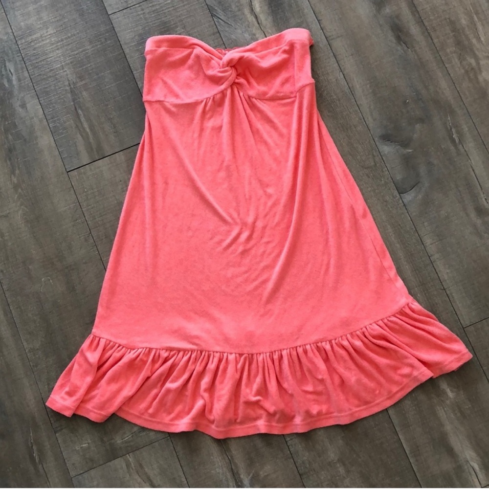 Plush &  Lush Terry coral beach cover-up Size M